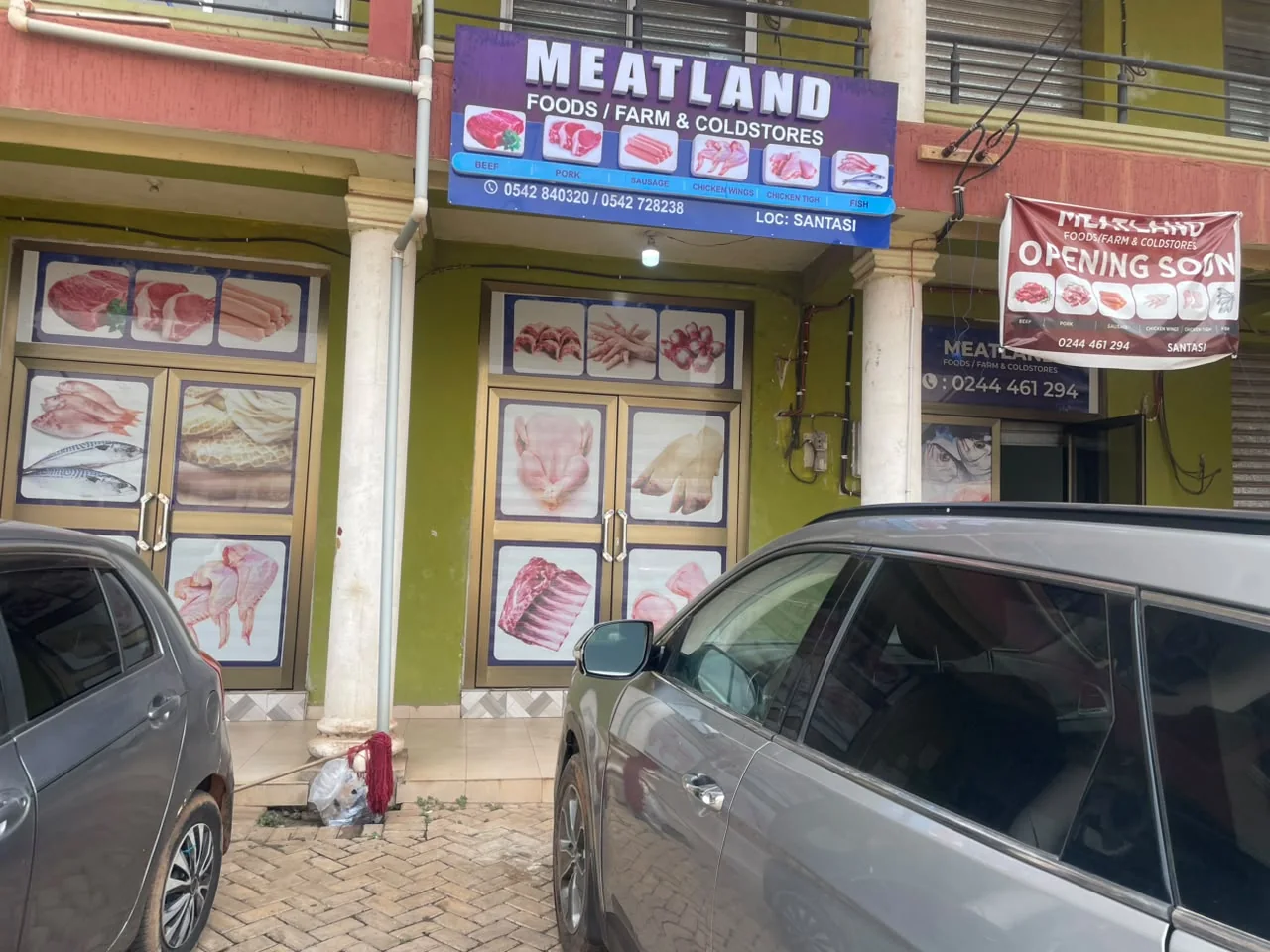 Exterior of the MeatLand store at Santasi